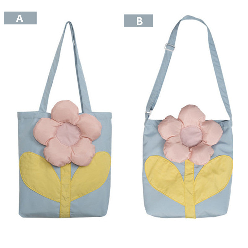 BLUE THREE-DIMENSIONAL FLOWER BAG UB2614