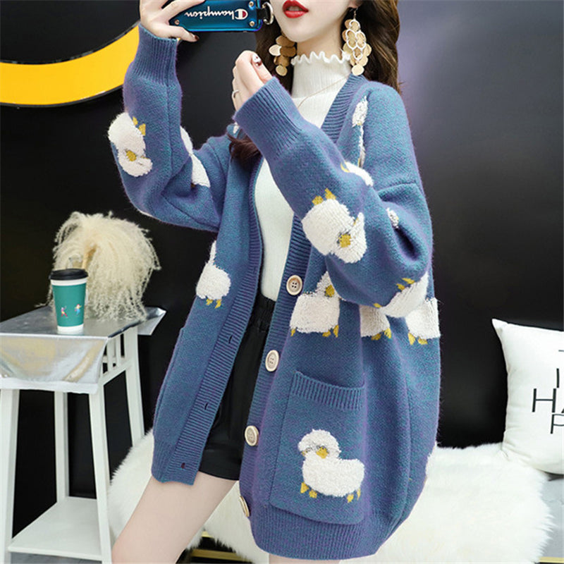 LAZY LAMB JACQUARD SWEATER CARDIGAN UB2709