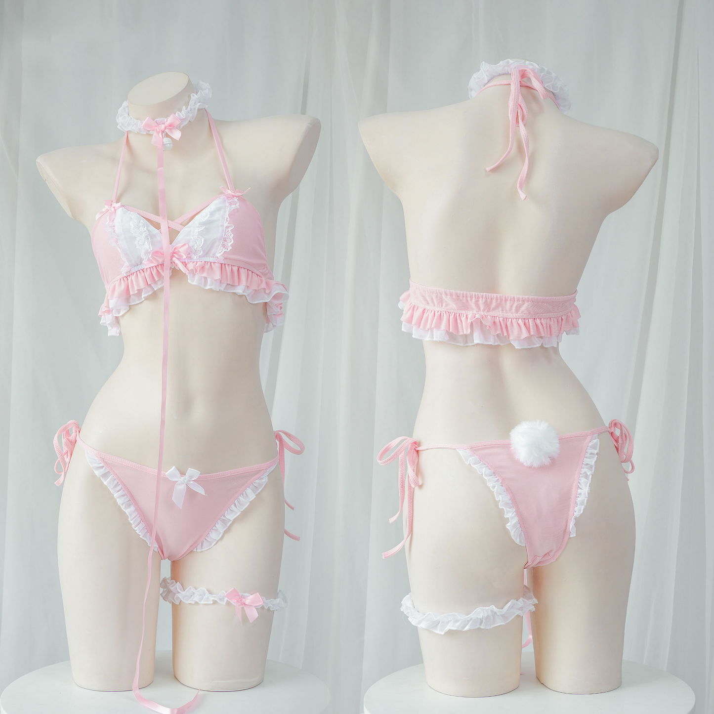 CUTE PINK LACE BIKINI SET UB98102