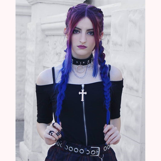 [@dragon.sound] "BLACK/RED PUNK CHAIN" CHOKER Y021602REVIEW