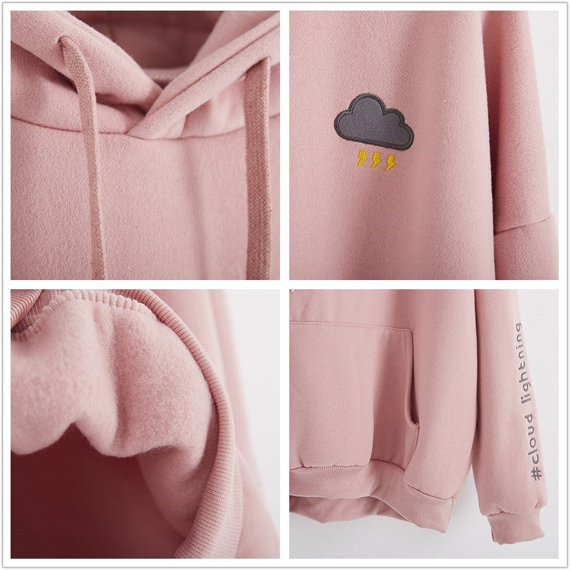 [@satinstars] "CLOUD LIGHENING" EMBROIDERED WEATHER HOODIE W010215REVIEW