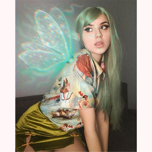 [@rudskayadaria] "RETRO ANGEL PRINT" SHIRT K043007REVIEW