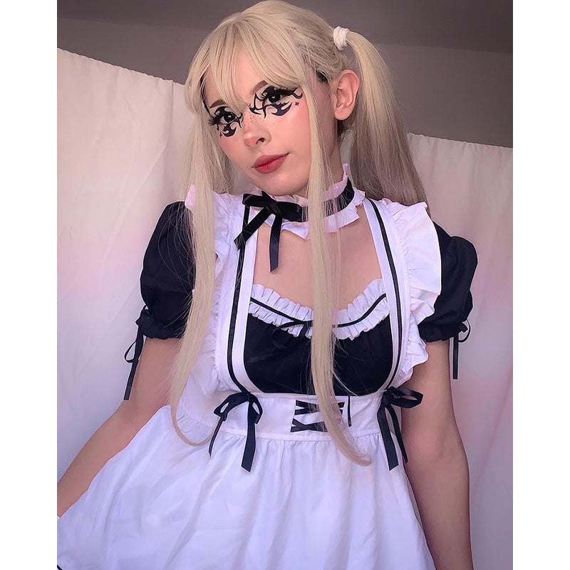 "CUTE LOLITA BLACK WHITE" MAID OUTFIT N010802