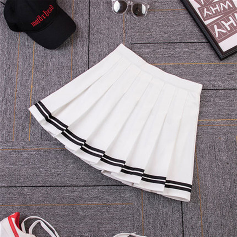 “SWEET STRIPE” PLEATED SKIRT W041604