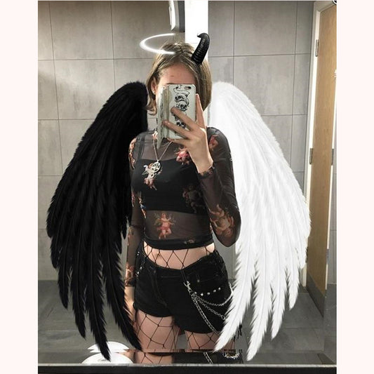 [@charlxesangels] “ANGELS CUPIDS MESH” CROP TOPS W041203REVIEW