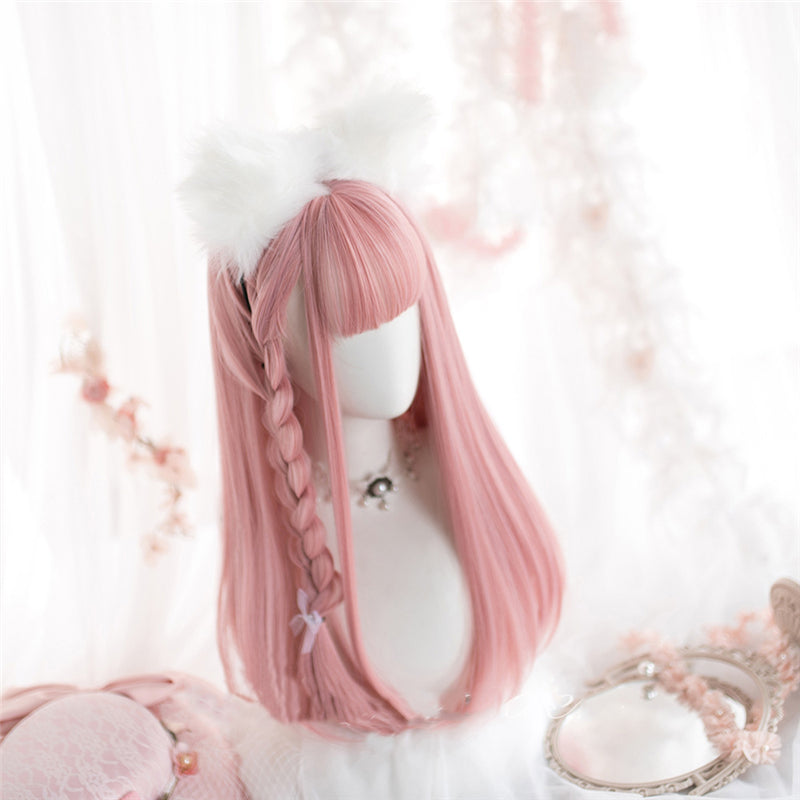 [@jm_yoon93] "LOLITA PEACH PINK LONG STRAIGHT" WIG N022012