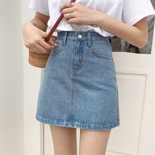 "THREE COLOR DENIM" SKIRT N072901