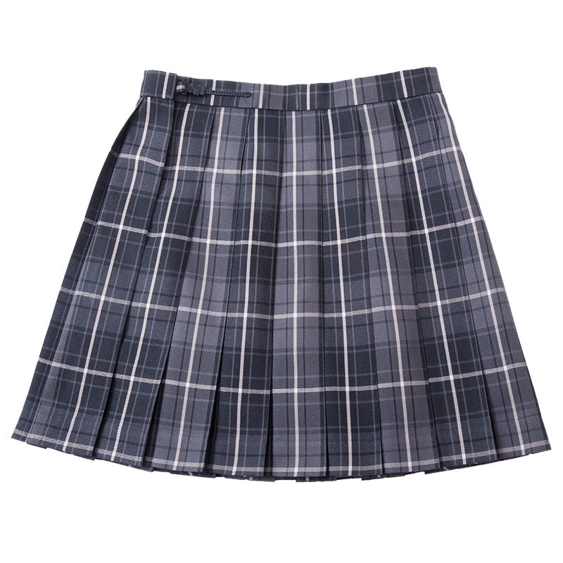 "JK SMOKY GRAY PLAID PLEATED" SKIRT UB2373