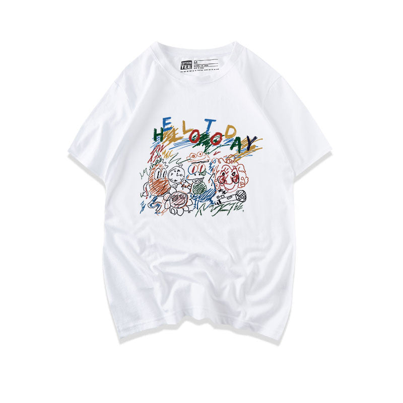 "HELLO TODAY" T-SHIRT N030204