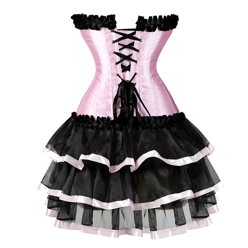 PINK BLACK SEXY LACE BUNNY OUTFIT UB2774