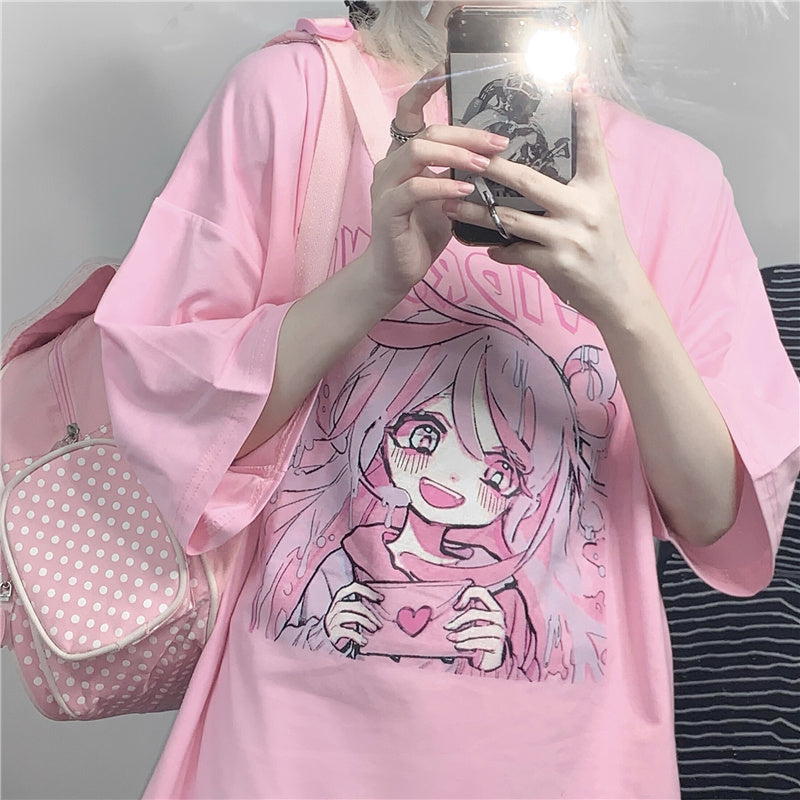 Cute Anime Shirt Anime Fan Girl Shirt / Girls Anime T-shirt Anime