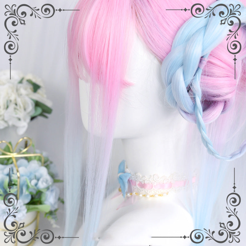 [@j.kiwi.d] "LOLITA PINK BLUE GRADIENT" WIG N012207