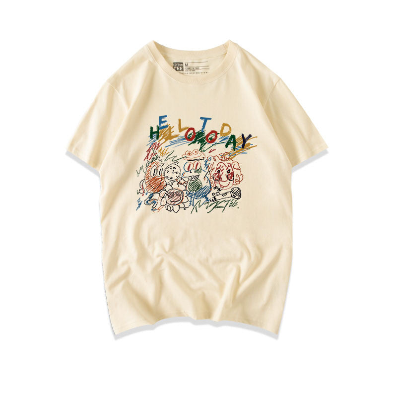 "HELLO TODAY" T-SHIRT N030204