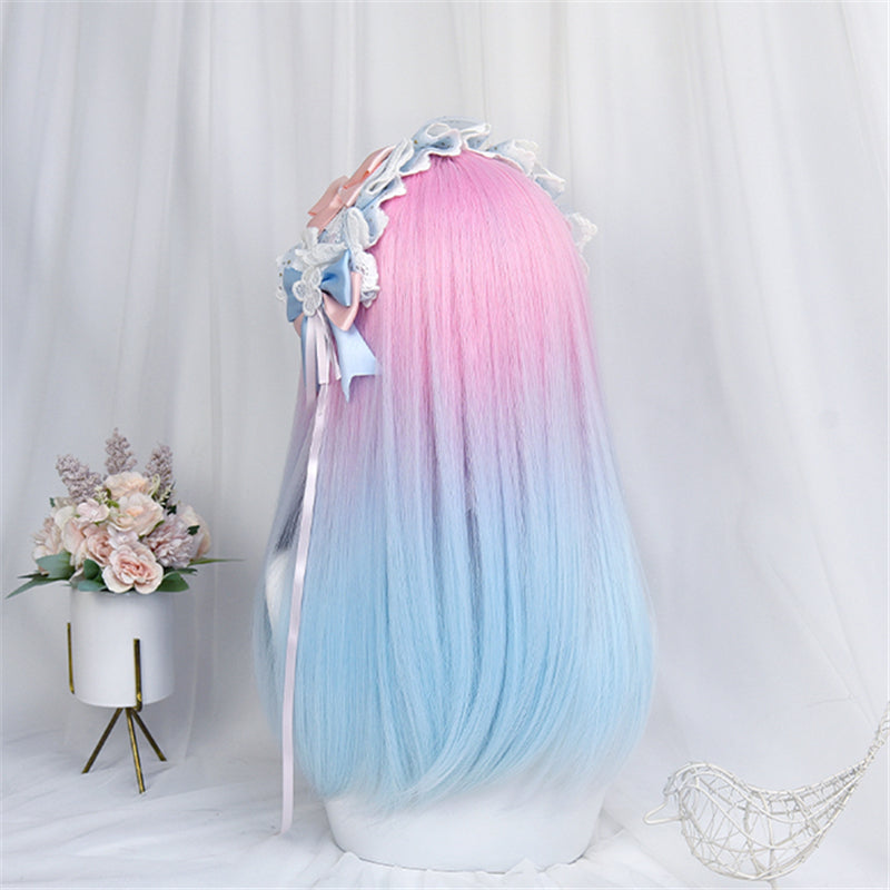 [@j.kiwi.d] "LOLITA PINK BLUE GRADIENT" WIG N012207