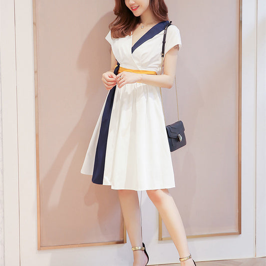 "FASHION V-NECK SLEEVELESS" DRESS D052915