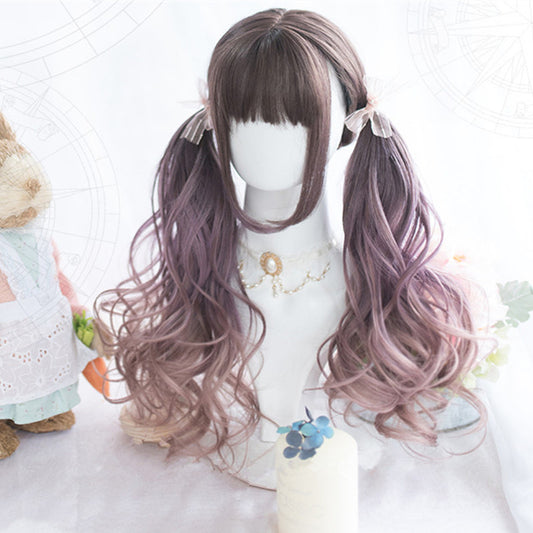 "PURPLE GRADIENT LONG CURLY" WIG D052003