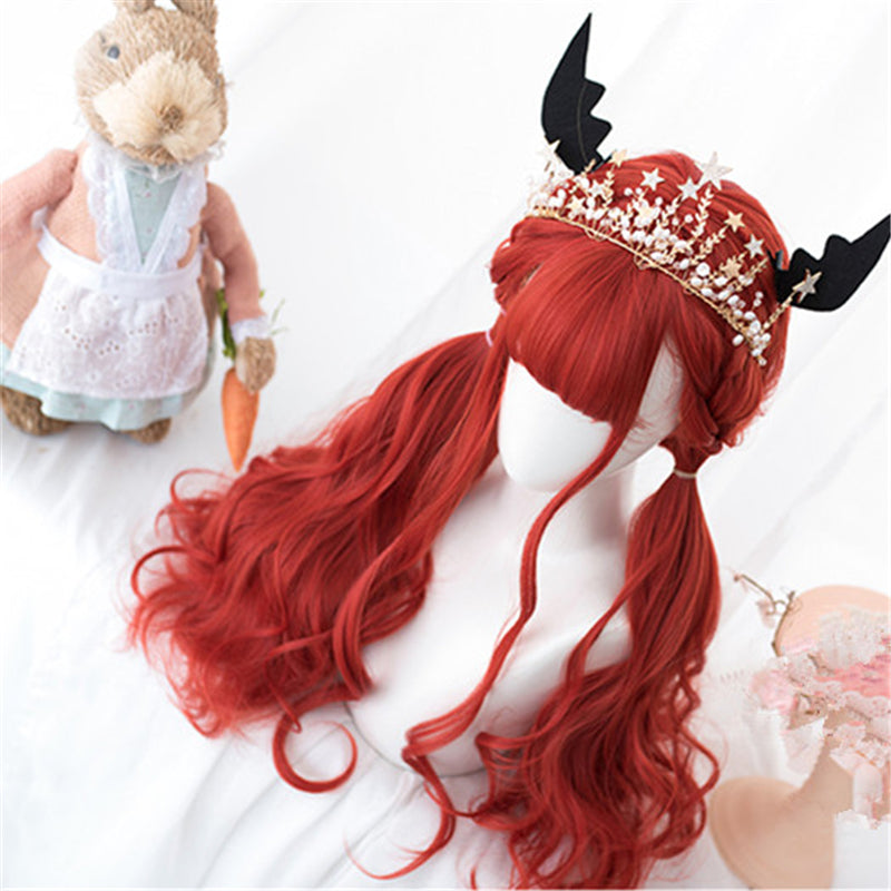 "CHERRY RED LOLITA LONG CURLY" WIG D052008