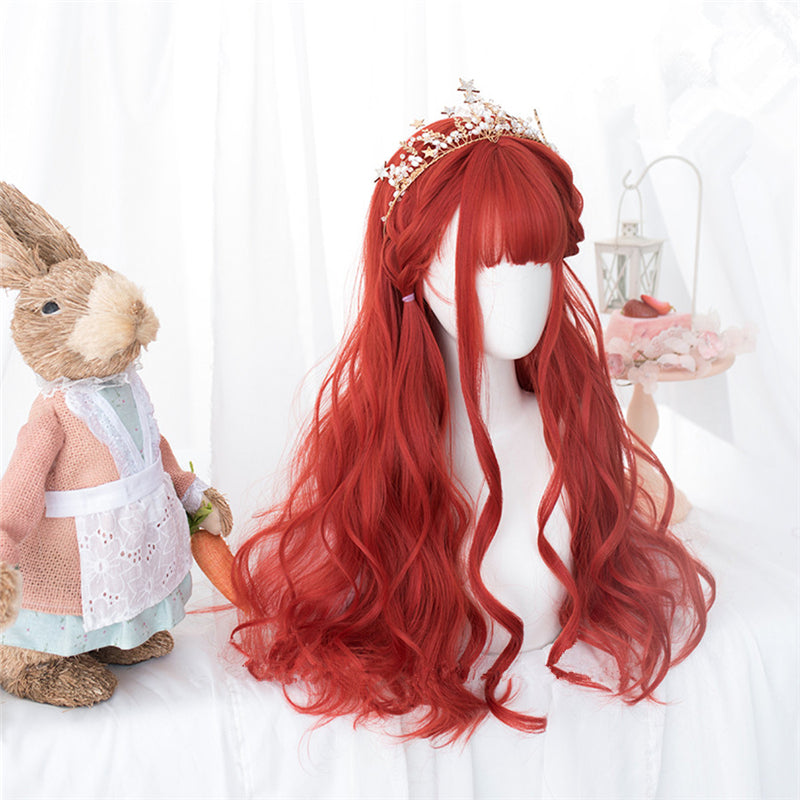 "CHERRY RED LOLITA LONG CURLY" WIG D052008