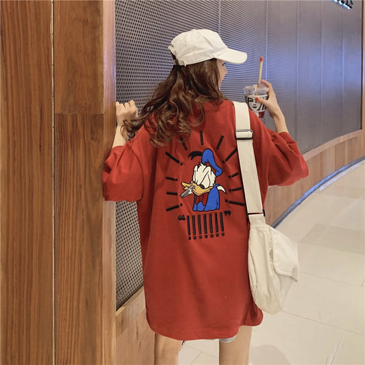 "DUCK MINSION EMBROIDERED CARTOON" T-SHIRT D052903