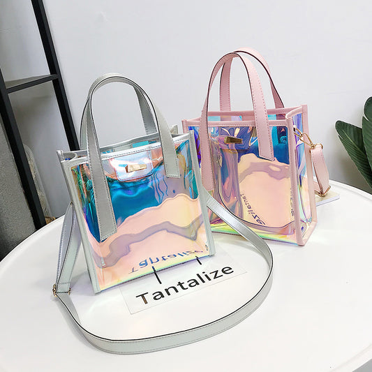 "KFASHION TRANSPARENT COLORFUL" SHOULDER BAG D060613