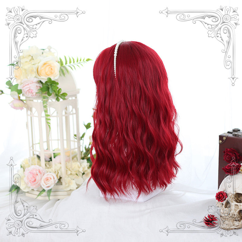 "ROSE RED LONG CURLY" WIG D050520