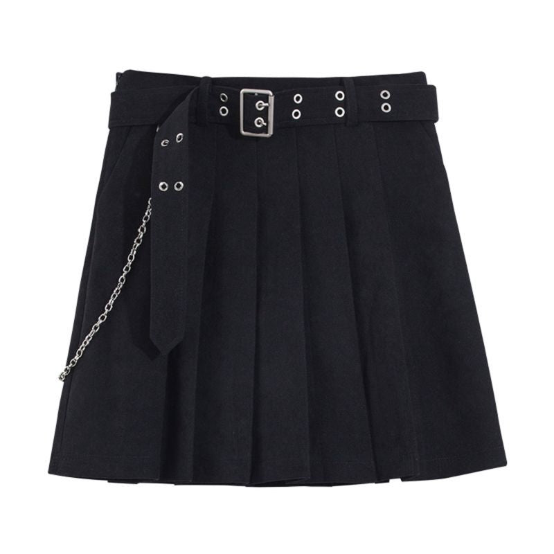 Skirt straight with inner belt at the waist – Ερμιόνη