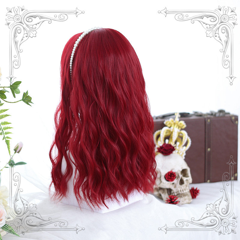 "ROSE RED LONG CURLY" WIG D050520