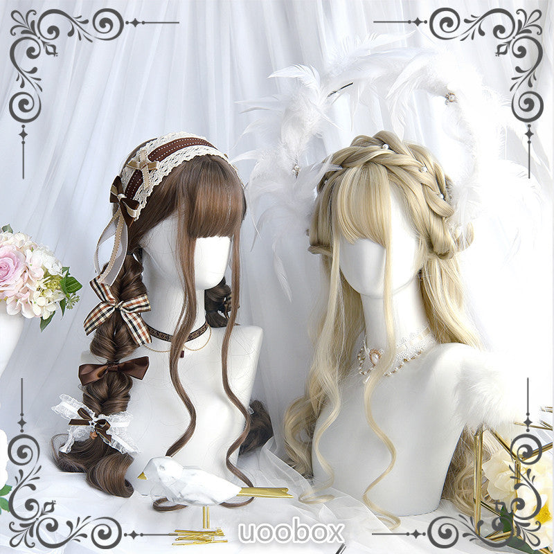 "BROWN/BEIGE CURLY LONG" WIG D042009