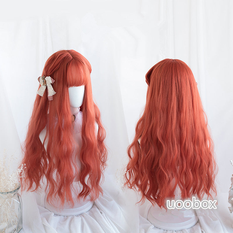 "ORANGE-RED LOLITA LONG CURLY" WIG D041619