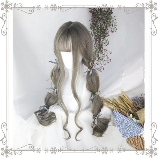 "Aoki gray loli curly long" wig D041621