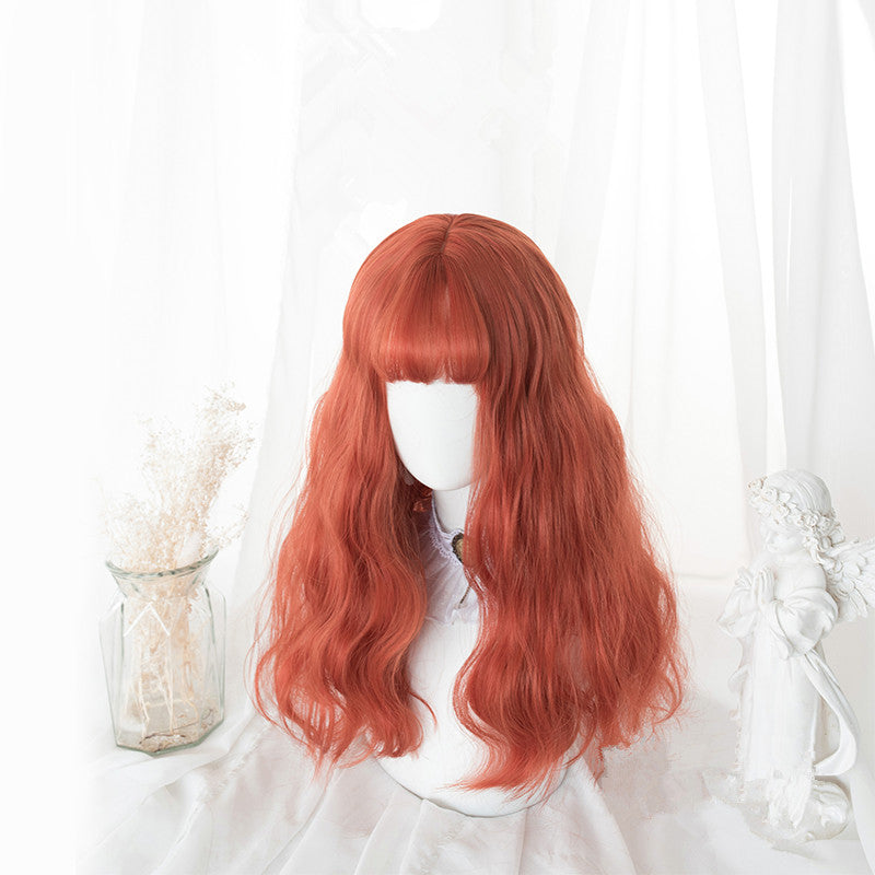 "ORANGE LONG CURLY" WIG D041710