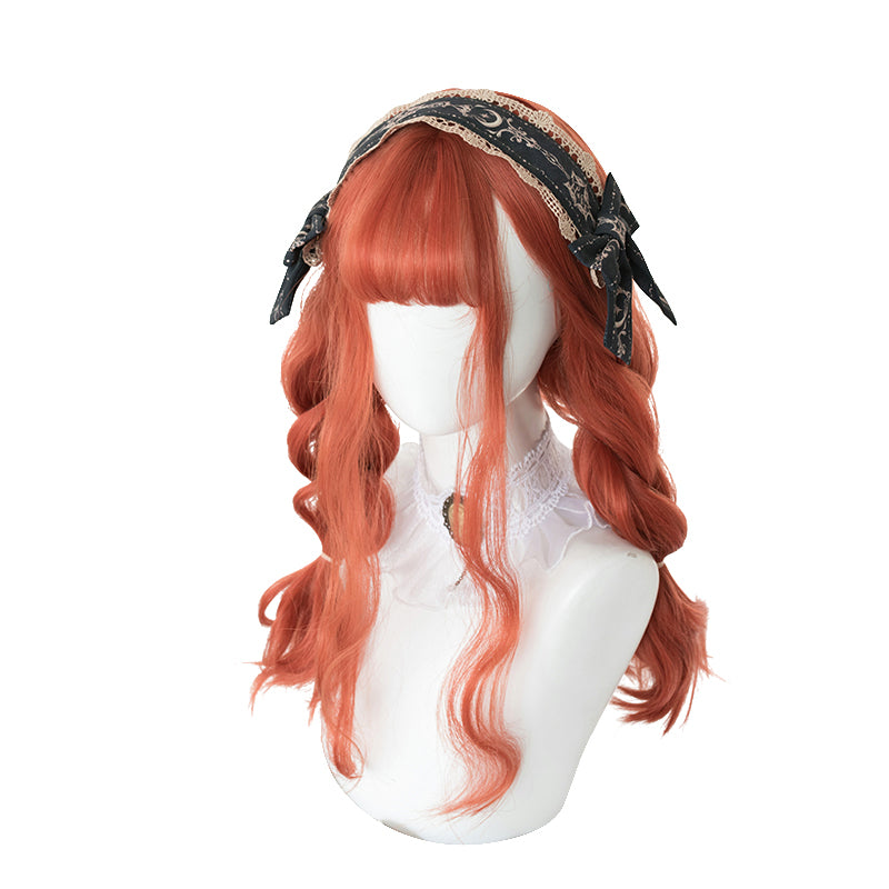 "ORANGE LONG CURLY" WIG D041710