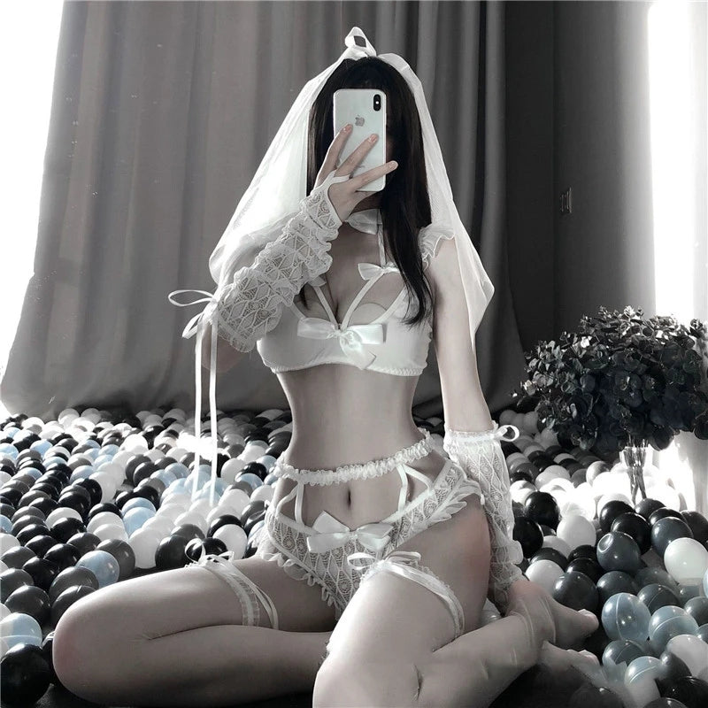 White lace lingerie