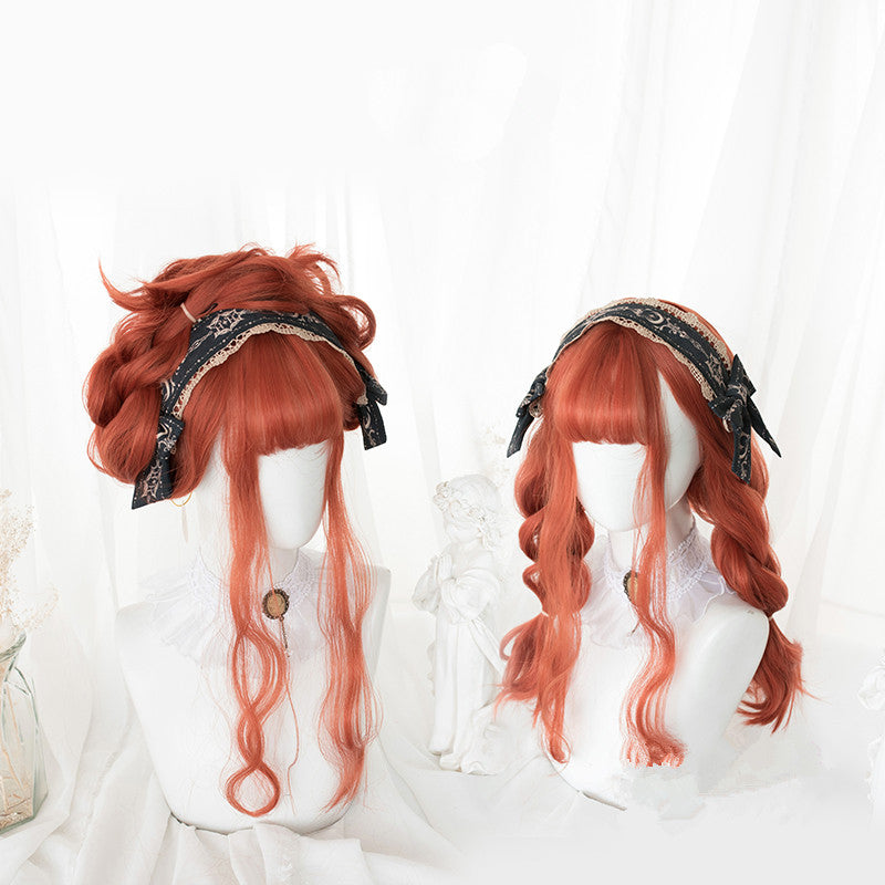 "ORANGE LONG CURLY" WIG D041710