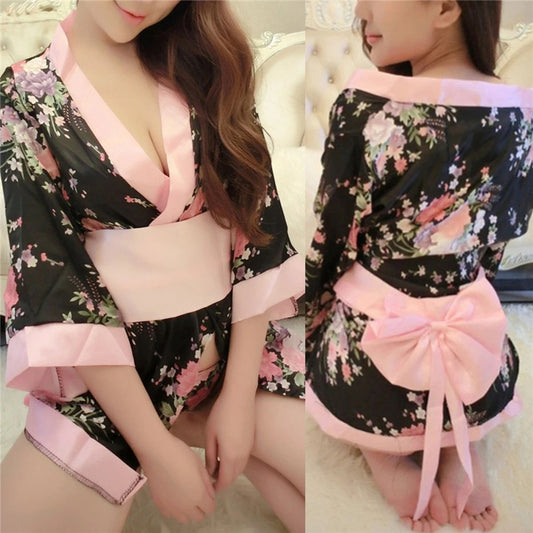 "JAPANESE SAKURA PRINT KIMONO" ROBE BATHROBE D072018